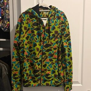 Colorful Camo Zip-Up Hoodie NWT elevenparis